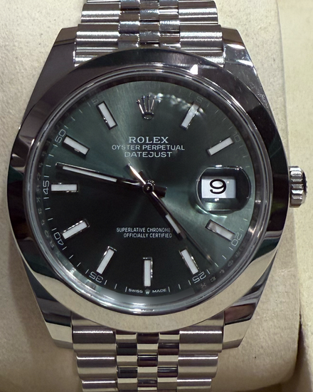 2025 Rolex Datejust 41MM Green Dial Jubilee Bracelet (126300)