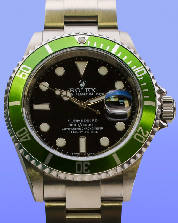 2009 Rolex Submariner Date "Kermit" 40MM Black Dial Oyster Bracelet (16610LV)