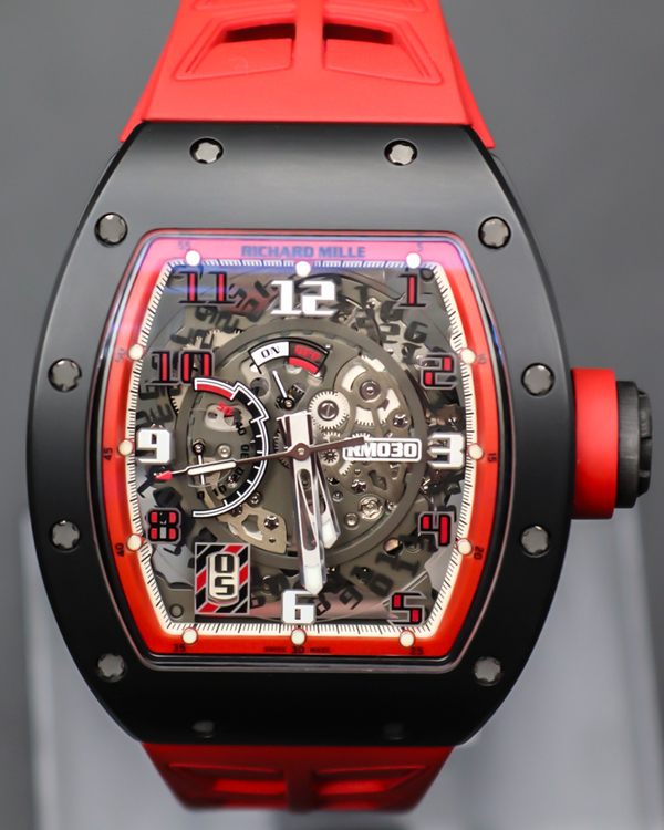 2017 Richard Mille RM 030 CA-TZP Americas "Black Dash" L.E. 42.7MM Skeleton Dial Rubber Strap (RM 030)