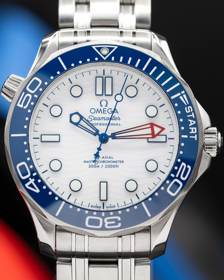 2024 Omega Seamaster Diver 300M "America's Cup" 42MM White Dial Steel Bracelet  (210.30.42.20.04.002)