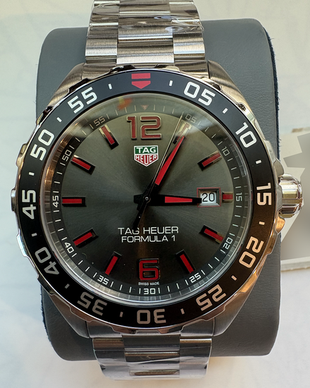No Reserve - Tag Heuer Formula 1 43MM Quartz Grey Dial Steel Bracelet (WAZ1018.BA0842)