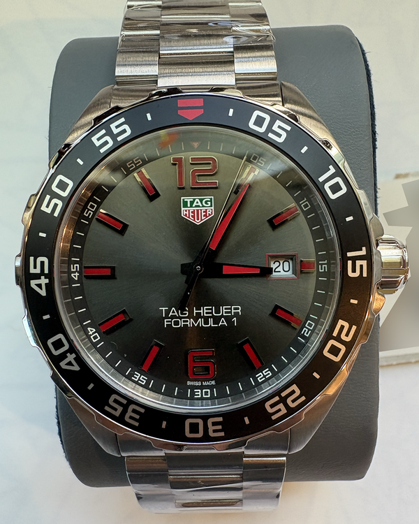No Reserve - Tag Heuer Formula 1 Quartz 43MM Grey Dial Steel Bracelet (WAZ1018.BA0842)