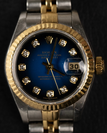 Rolex Lady-Datejust 26MM Blue Dial Two-Tone Jubilee Bracelet (79173)
