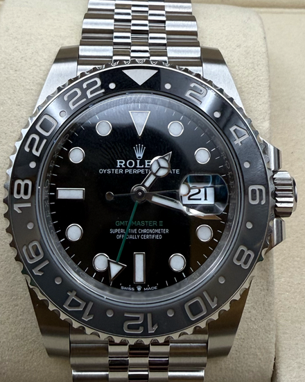 2025 Rolex GMT-Master II "Bruce Wayne" 40MM Black Dial Jubilee Bracelet (126710GRNR)