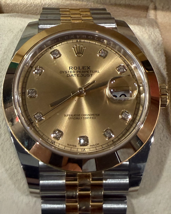2021 Rolex Datejust 41MM Champagne Dial Two-Tone Jubilee Bracelet (126303)