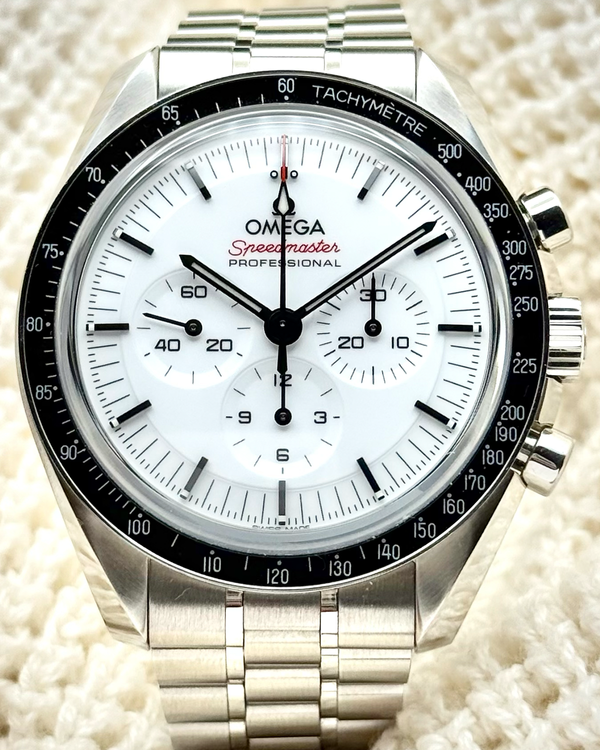 2024 Omega Speedmaster Professional Moonwatch 42MM White Dial Steel Bracelet (310.30.42.50.04.001)