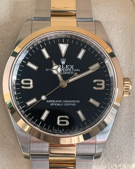 2024 Rolex Explorer 36MM Black Dial Two-Tone Oyster Bracelet (124273)