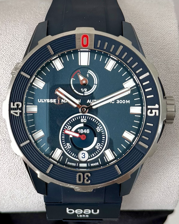 2024 Ulysse Nardin Marine "Beau Lake" L.E. 44MM Blue Dial Rubber Strap (1183-170LE-3A-BEAU/3A)