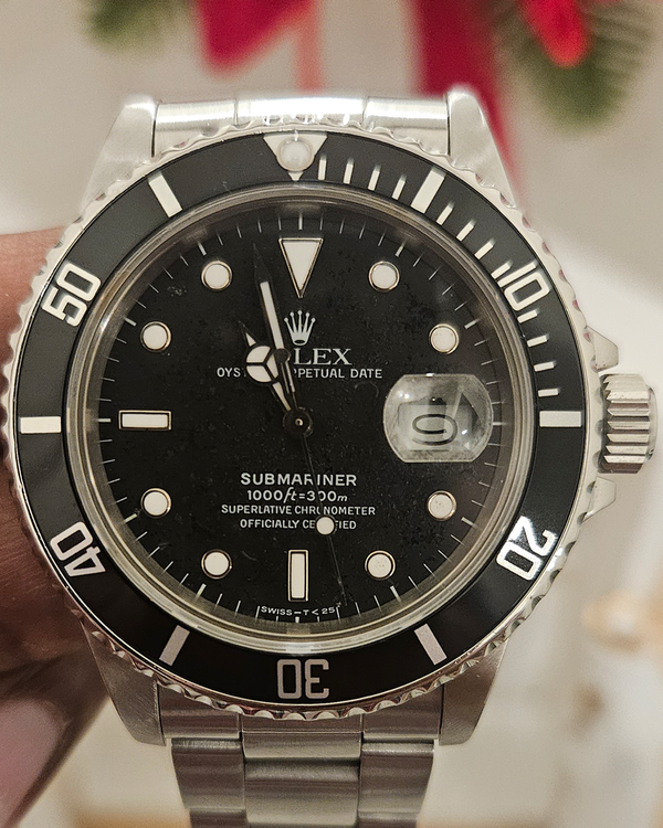 1987 Rolex Submariner Date 40MM Black Dial Oyster Bracelet (16800)