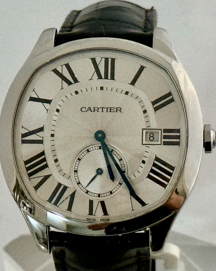2017 Cartier Drive De Cartier 40MM Silver Dial Leather Strap (WSNM0004)