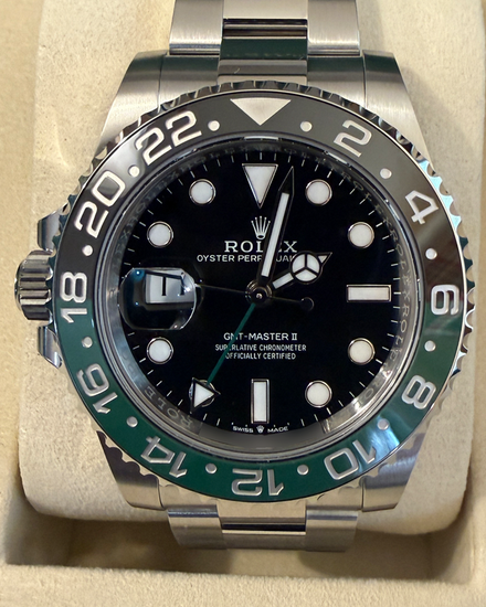2025 Rolex GMT-Master II "Sprite" 40MM Black Dial Oyster Bracelet (126720VTNR)