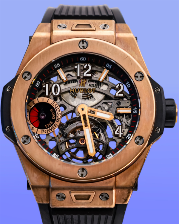 2015 Hublot Big Bang Big Bang Tourbillon Power Reserve 5 Days L. E. 45MM Skeleton Dial Rubber Strap (405.0X.0138.LR)