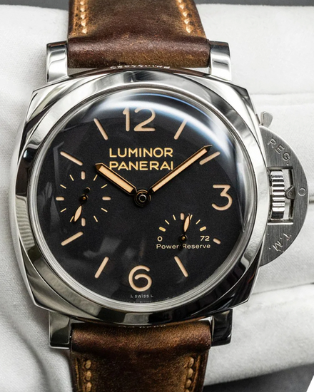 2017 Panerai Luminor 1950 3 Days 47MM Black Dial Leather Strap (PAM00423)