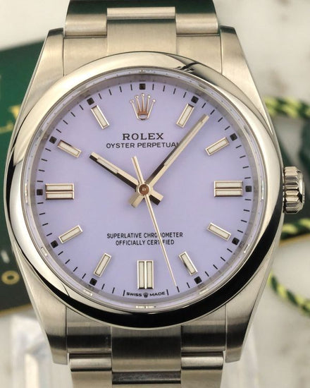 2025 Rolex Oyster Perpetual 36MM Lavender Dial Oyster Bracelet (126000)