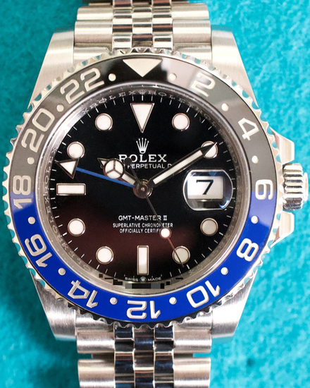 Rolex GMT-Master II "Batgirl" 40MM Black Dial Jubilee Bracelet (126710BLNR)