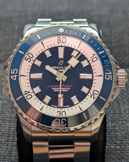 2023 Breitling Superocean 46MM Black Dial Steel Bracelet (A17378)