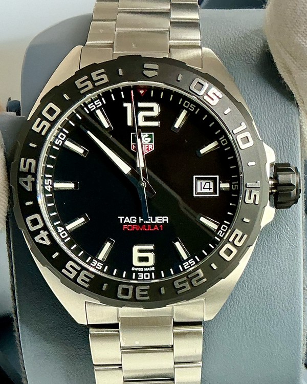 2025 Tag Heuer Formula 1 41MM Quartz Black Dial Steel Bracelet (WAZ1110.BA0875)