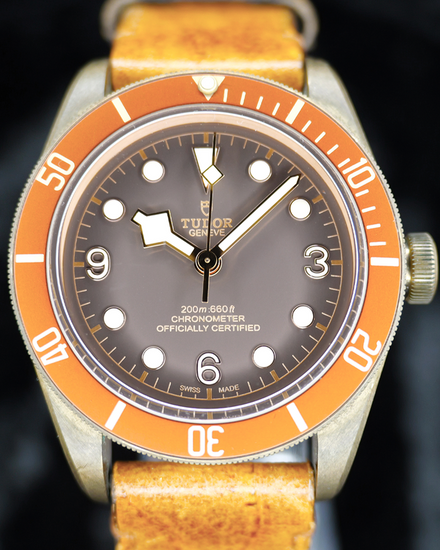 2017 Tudor Black Bay Bronze 43MM Grey Dial Leather Strap (79250BM)