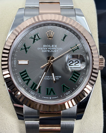 2025 Rolex Datejust "Wimbledon" 41MM Slate Dial Two-Tone Oyster Bracelet (126331)