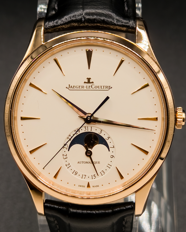 2021 Jaeger-LeCoultre Master Ultra Thin Moon 39MM White Dial Leather Strap (Q1362510)