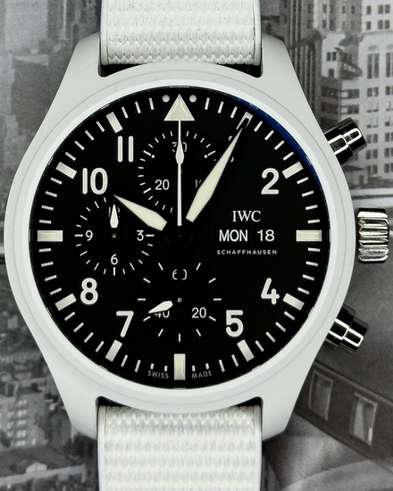 2024 IWC Schaffhausen Pilot Watch Chronograph TOP GUN Edition "Lake Tahoe" 44.5MM Black Dial Rubber Strap (IW389105)