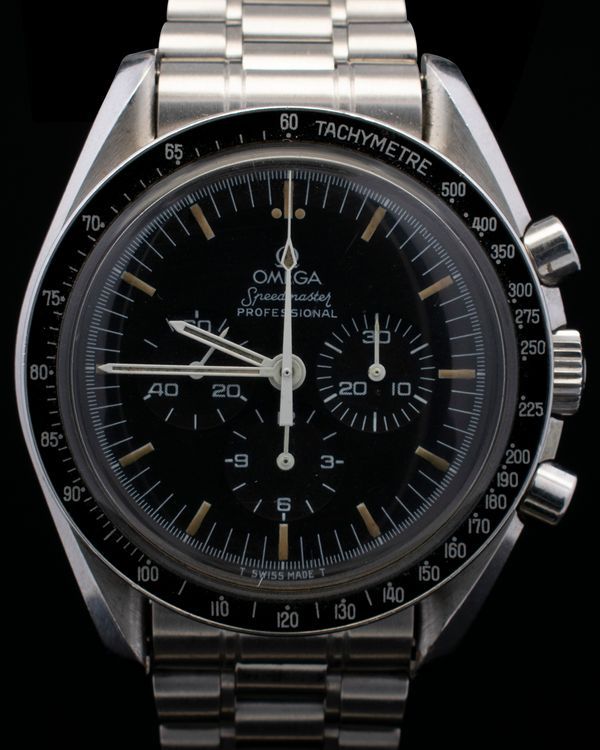 Omega Speedmaster Professional Moonwatch 42MM Black Dial Steel Bracelet (145.022)