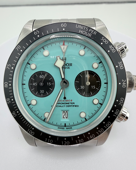 2025 Tudor Black Bay Chrono "Flamingo" 41MM Turquoise Dial Steel Bracelet (79360N)