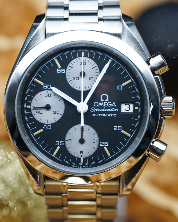 No Reserve - Omega Speedmaster Date 39MM Black Dial Steel Bracelet (3811.50)
