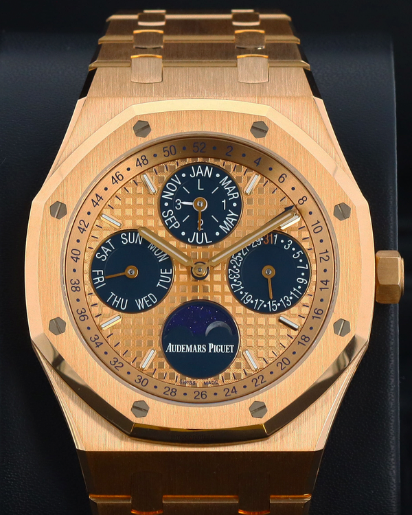 Audemars Piguet Royal Oak Perpetual Calendar 41MM Champagne Dial Rose Gold Bracelet (26584OR.OO.1220OR.01)