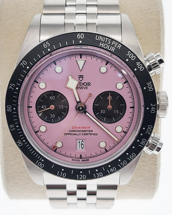 2024 Tudor Black Bay Chrono "Flamingo" 41MM Pink Dial Steel Bracelet (79360N)