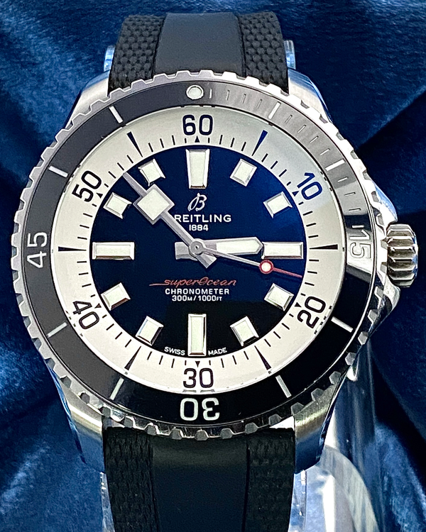 2024 Breitling Superocean 44MM Black Dial Rubber Strap (A17376211B1S1)