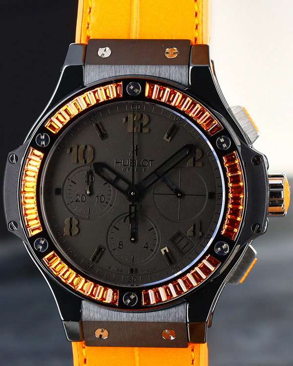 Hublot Big Bang "Tutti Frutti" 41MM Black Dial Leather Strap (341.CO.1110.LR.1906)