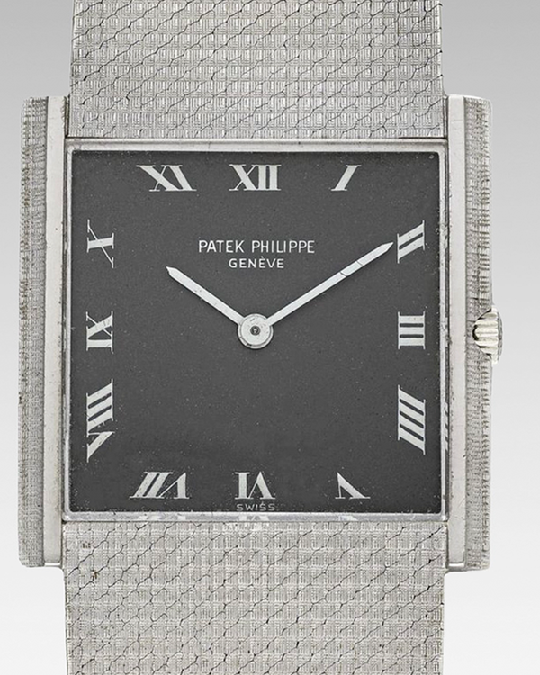Patek Philippe Vintage 34MM Black Dial White Gold Bracelet (3494)