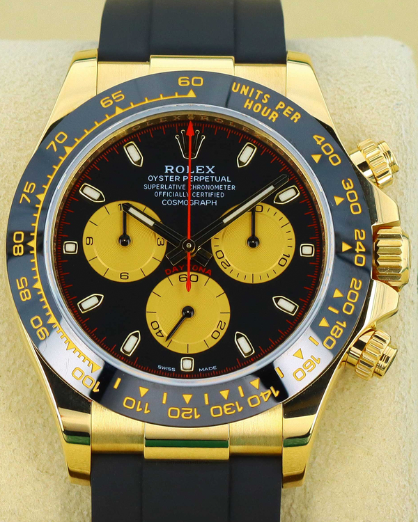 Rolex Cosmograph Daytona 40MM Black Dial Rubber Strap (116518LN)