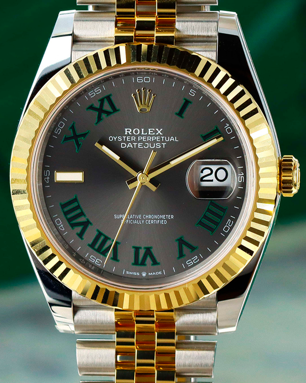 Rolex Datejust "Wimbledon" 41MM Slate Dial Two-Tone Jubilee Bracelet (126333)
