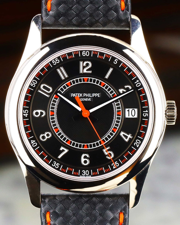 Patek Philippe Calatrava 40MM Carbon Fiber Dial Leather Strap (6007G-010)
