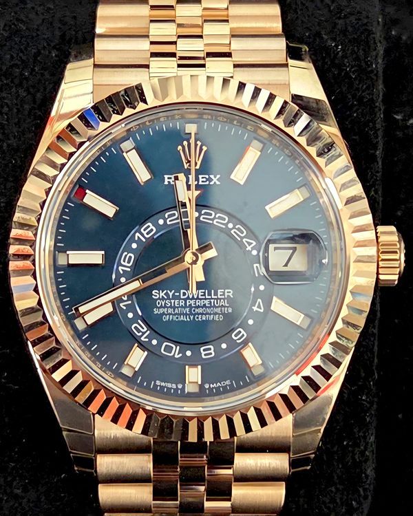 2025 Rolex Sky-Dweller 42MM Blue Dial Rose Gold Bracelet (336935)