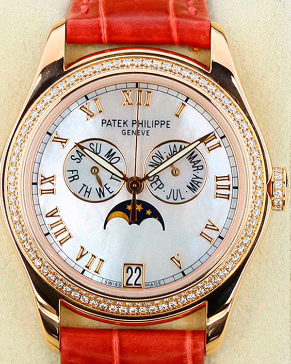 Patek Philippe Annual Calendar 37MM Mother of Pearl Dial Leather Strap (4936R)
