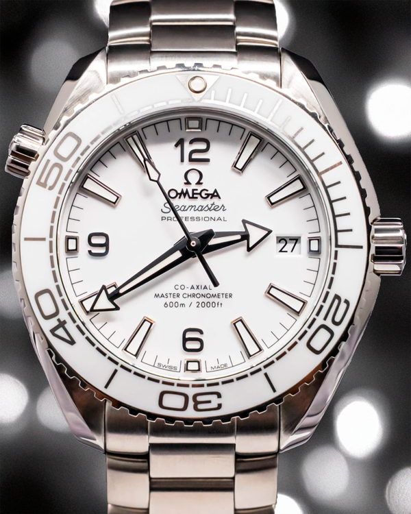 2020 Omega Seamaster Planet Ocean 600M 39.5MM White Dial Rubber Strap (215.30.40.20.04.001)
