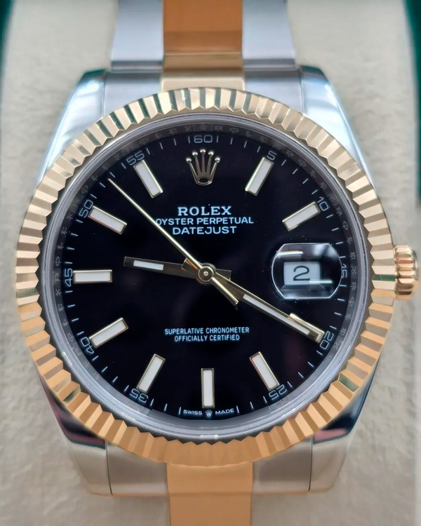 2023 Rolex Datejust 41MM Black Dial Two-Tone Oyster Bracelet (126333)