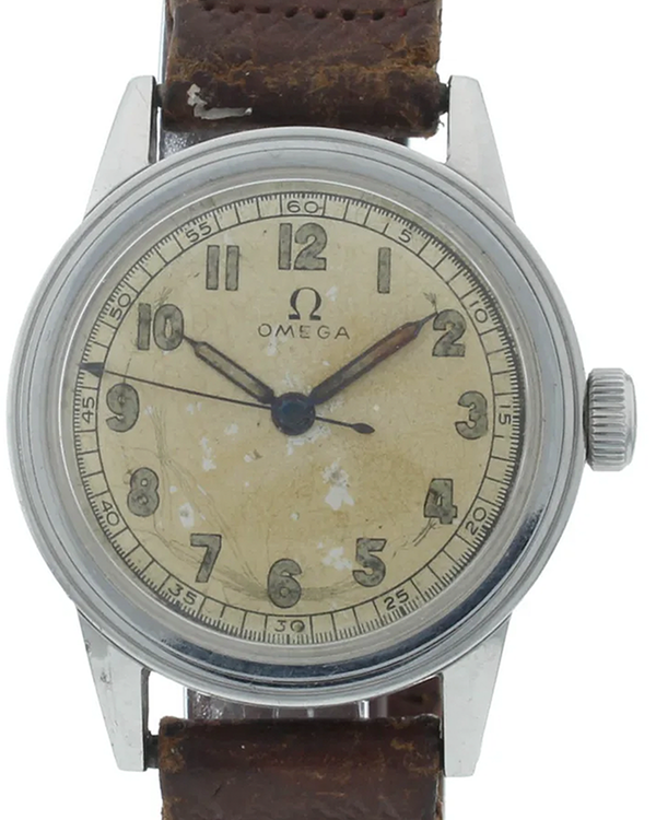 Omega Vintage 30.5MM Off-White Dial Aftermarket Leather Strap (Cal. 26.5)