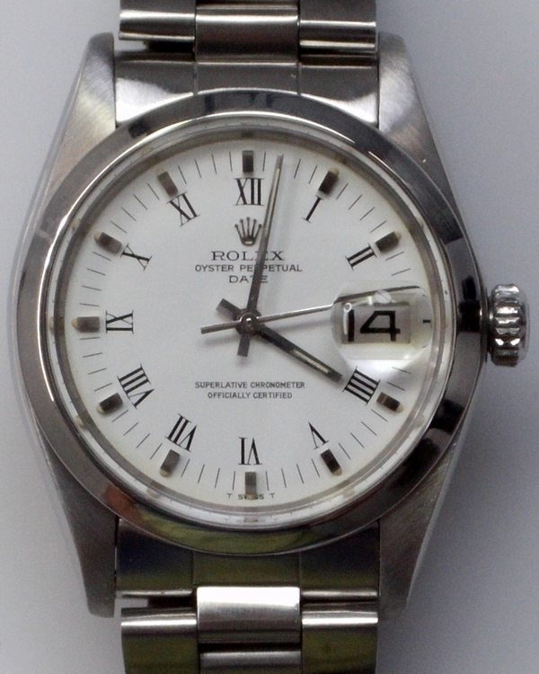 Rolex Oyster Perpetual Date 34MM White Dial Oyster Bracelet (1500)