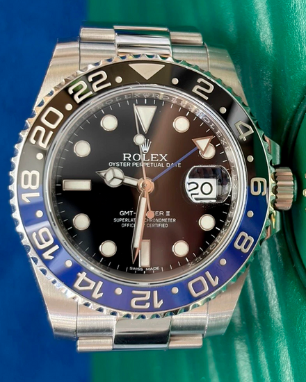 2016 Rolex GMT-Master II "Batman" 40MM Black Dial Oyster Bracelet (116710BLNR)
