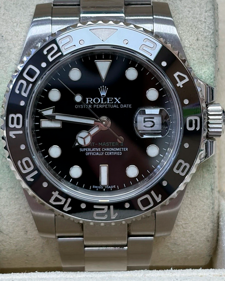 2012 Rolex GMT-Master II 40MM Black Dial Oyster Bracelet (116710LN)