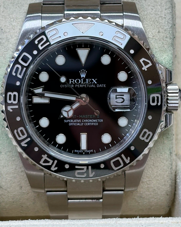 2012 Rolex GMT-Master II 40MM Black Dial Oyster Bracelet (116710LN)