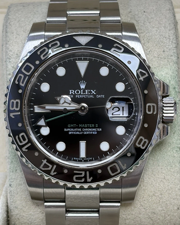 2008 Rolex GMT-Master II 40MM Black Dial Oyster Bracelet (116710LN)