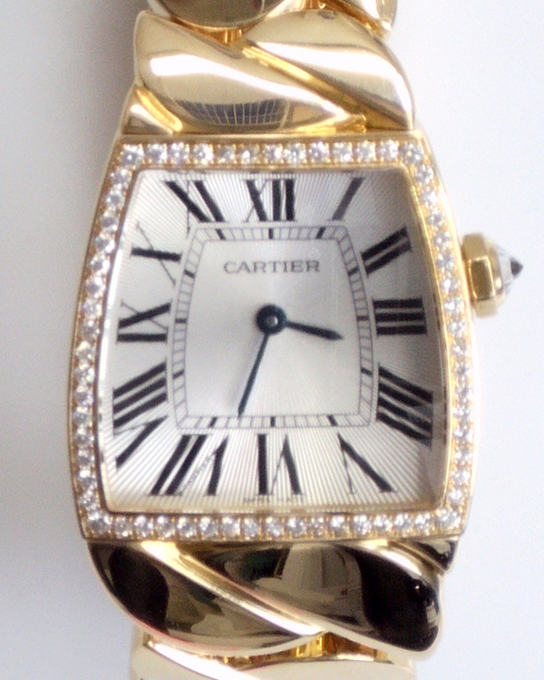 Cartier La Dona 27MM Quartz Silver Dial Yellow Gold Bracelet (WE60020H)