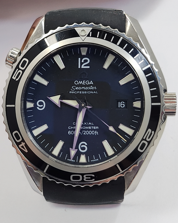 2011 Omega Seamaster Planet Ocean 42MM Black Dial Rubber Strap (168.1650)