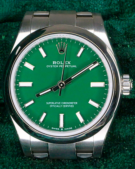 2025 Rolex Oyster Perpetual 31MM Green Dial Oyster Bracelet (277200)