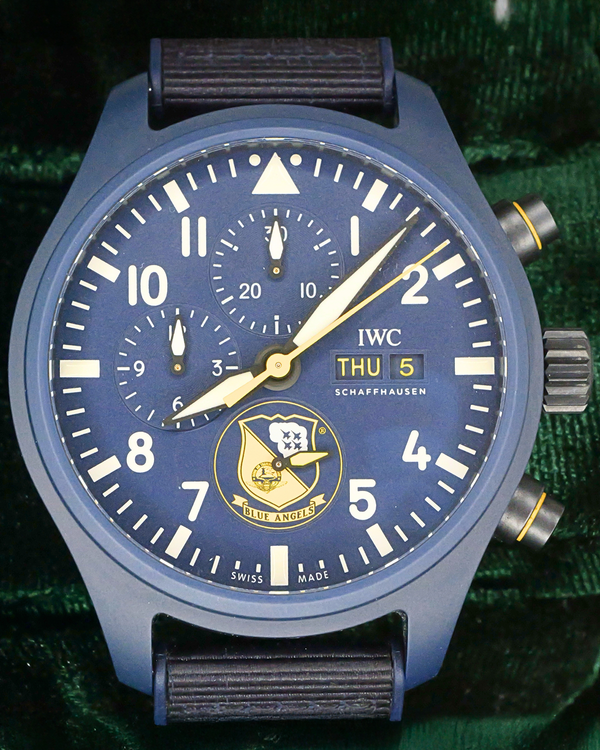 IWC Schaffhausen Pilot "Blue Angels" 44.5MM Blue Dial Textile Strap (IW389109)